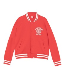 COLLEGE EMBROIDERY BASEBALL SWEAT JACKET