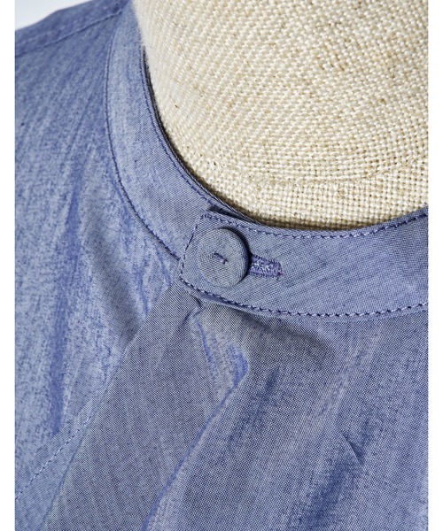 RUMCHE(ラムシェ)の「Tuck Chief Band Collar Shirt / タックチーフバンドカラーシャツ(シャツ/ブラウス・レディース・ホワイト/サックスブルー・FREE)」の13枚目の写真