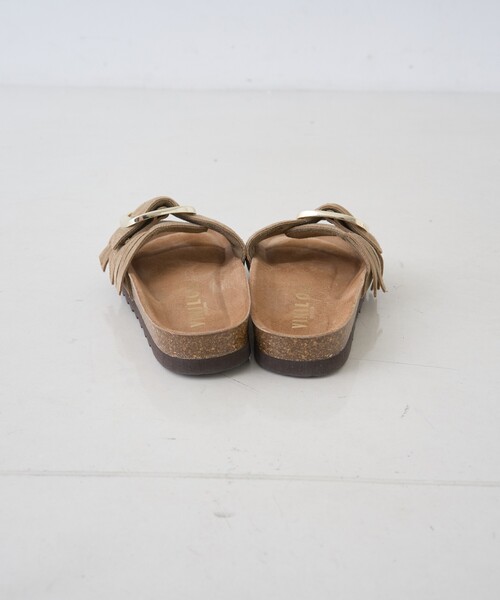 Rouge vif（ルージュヴィフ）の「【VINILO/ヴィニーロ】スウェードバックルフリンジサンダル（サンダル・レディース・ベージュ/ダークブラウン・38/37/36）」の14枚目の写真