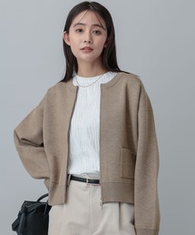 GLOBAL WORK | MATINEE LINE/ＷフェイスニットZIPジャケット/640361(ニット/セーター)