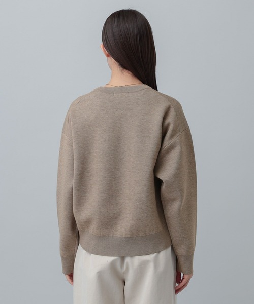 GLOBAL WORK（グローバルワーク）の「MATINEE LINE/ＷフェイスニットZIPジャケット/640361（ニット/セーター・レディース・チャコールグレー/グレイッシュベージュ/モカ・LARGE/MEDIUM）」の21枚目の写真