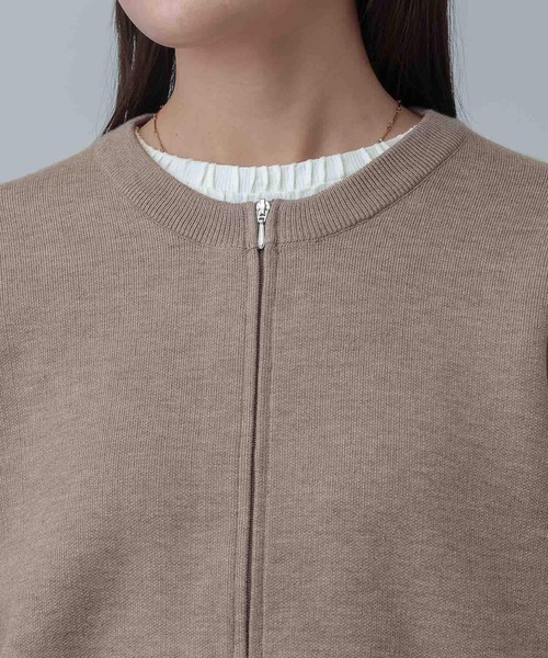 GLOBAL WORK（グローバルワーク）の「MATINEE LINE/ＷフェイスニットZIPジャケット/640361（ニット/セーター・レディース・チャコールグレー/グレイッシュベージュ/モカ・LARGE/MEDIUM）」の22枚目の写真