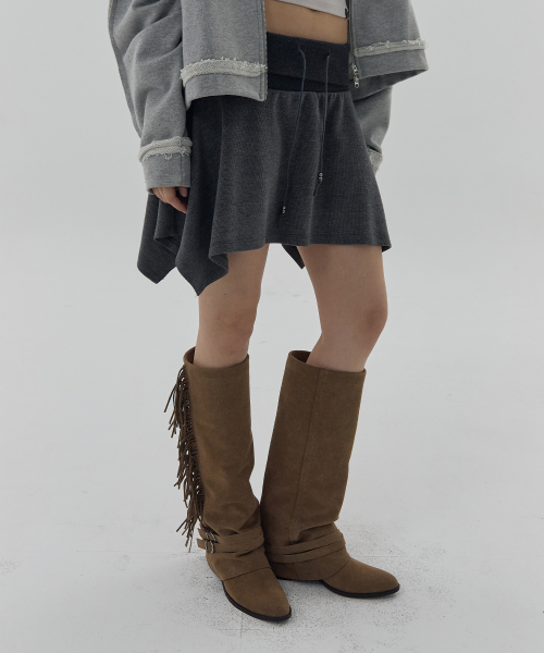 DEARSTALKER(ディアストーカー)の「ISOLA FOLD MINI SKIRT - CHARCOAL(スカート・レディース・その他・FREE)」の1枚目の写真