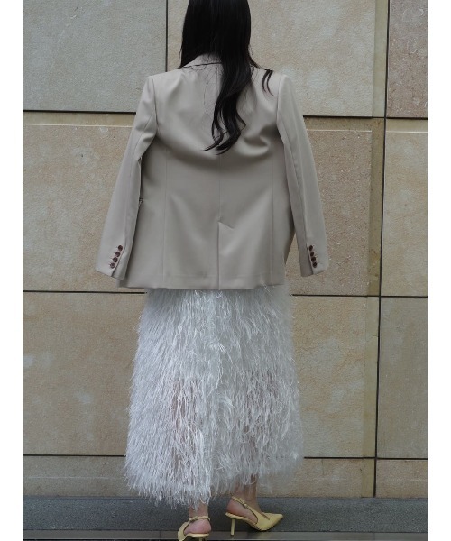 UNUS(ユナス)の「UNUS / Feather Skirt(スカート・レディース・ホワイト/ライトグリーン・FREE)」の10枚目の写真