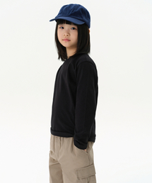 リラックスドクルーネック長袖Tシャツ[ブラック]