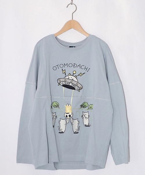 ScoLar Parity（スカラーパリティ）の「361112：ネコ星へのご招待Tシャツ（Tシャツ/カットソー・レディース・オフホワイト/サックスブルー/ブラック・M）」の3枚目の写真