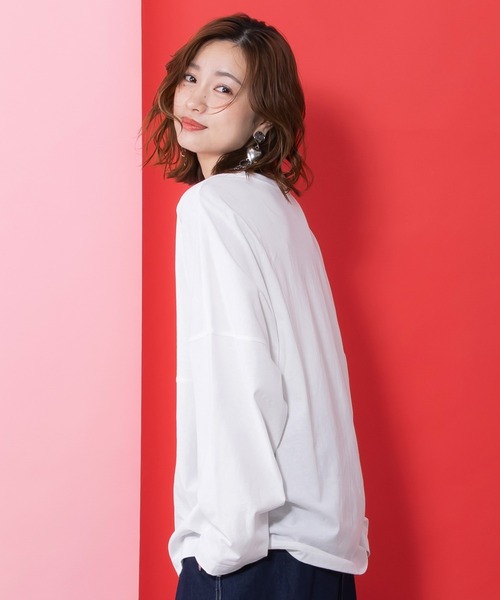 ScoLar Parity（スカラーパリティ）の「361112：ネコ星へのご招待Tシャツ（Tシャツ/カットソー・レディース・オフホワイト/サックスブルー/ブラック・M）」の10枚目の写真