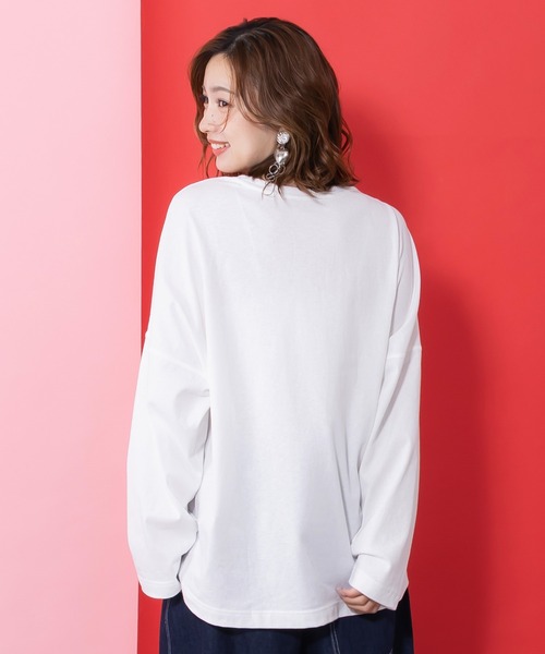 ScoLar Parity（スカラーパリティ）の「361112：ネコ星へのご招待Tシャツ（Tシャツ/カットソー・レディース・オフホワイト/サックスブルー/ブラック・M）」の11枚目の写真