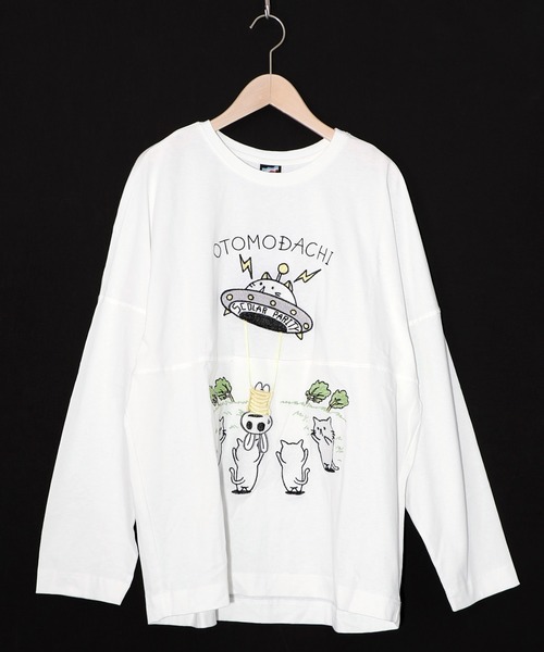 ScoLar Parity（スカラーパリティ）の「361112：ネコ星へのご招待Tシャツ（Tシャツ/カットソー・レディース・オフホワイト/サックスブルー/ブラック・M）」の19枚目の写真