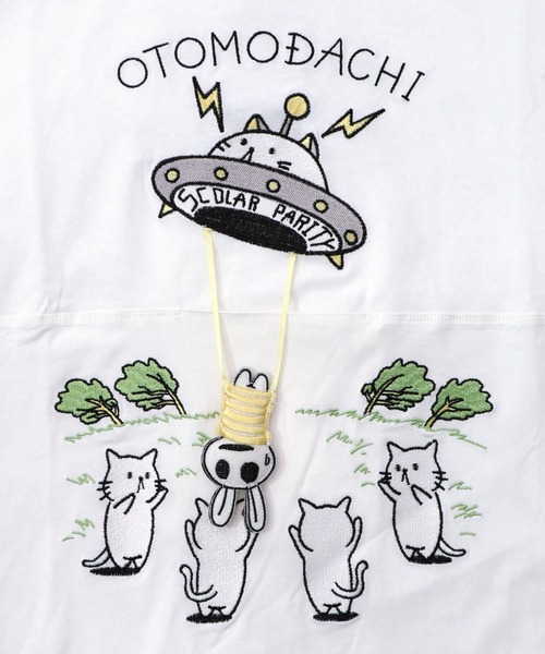 ScoLar Parity（スカラーパリティ）の「361112：ネコ星へのご招待Tシャツ（Tシャツ/カットソー・レディース・オフホワイト/サックスブルー/ブラック・M）」の20枚目の写真