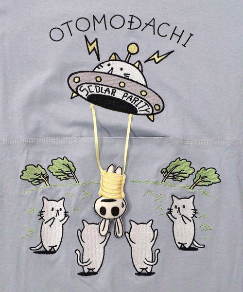 ScoLar Parity（スカラーパリティ）の「361112：ネコ星へのご招待Tシャツ（Tシャツ/カットソー・レディース・オフホワイト/サックスブルー/ブラック・M）」の22枚目の写真