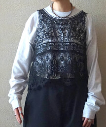 JOURNAL STANDARD LUXE | 《追加》レースMIXノースリーブブラウス(シャツ/ブラウス)