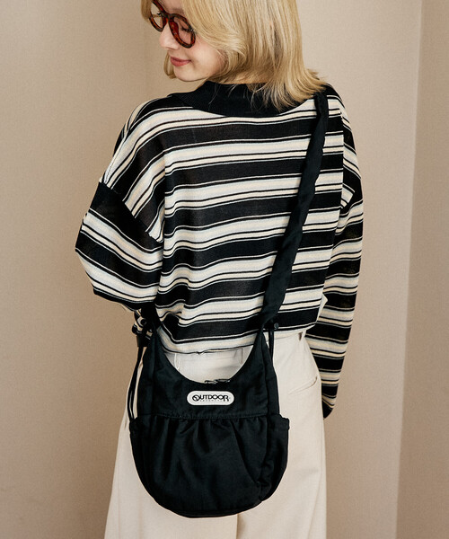 OUTDOOR PRODUCTS（アウトドアプロダクツ）の「OUTDOOR PRODUCTS × PUBLUX/アウトドアプロダクツ 別注 エッグ ショルダーバッグ　限定展開（ショルダーバッグ・レディース・ブラウン/ブラック/オフホワイト・ONE SIZE）」の12枚目の写真