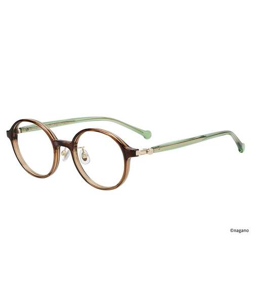 Zoff（ゾフ）の「Zoff｜ちいかわ【くりまんじゅうモデル】ボストン型メガネ｜軽量 眼鏡 伊達めがね 度付き（レンズ交換券付） 度あり 度なし メンズ レディース ユニセックス おしゃれ 読書（メガネ・レディース・ブラウン・FREE）」の2枚目の写真