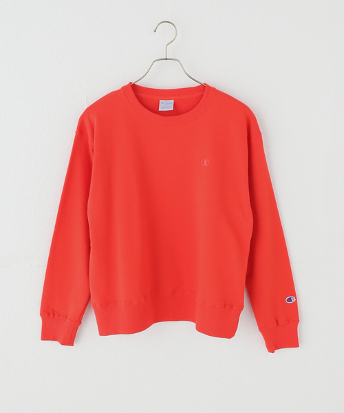 Champion(チャンピオン)の「ウォッシャブル / Champion / チャンピオン 別注 CREW NECK SWEAT(スウェット・レディース・チャコールグレー/ネイビー/レッド/ホワイト・FREE)」の4枚目の写真
