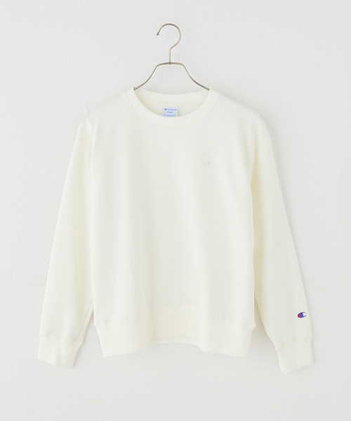 Champion(チャンピオン)の「ウォッシャブル / Champion / チャンピオン 別注 CREW NECK SWEAT(スウェット・レディース・チャコールグレー/ネイビー/レッド/ホワイト・FREE)」の2枚目の写真