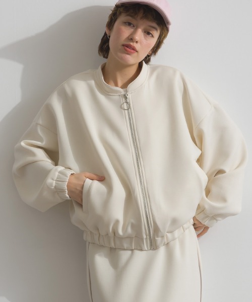 Fizz（フィズ）の「ダンボールギャザーブルゾン（ブルゾン・レディース・アイボリー/ライトブルー/ベージュ/ブラック・M）」の2枚目の写真