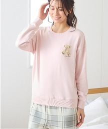 tutuanna（チュチュアンナ）の「[リラックス快眠ウェア]くまさがら刺繍チェックボトムパジャマ（ルームウェア/パジャマ）」