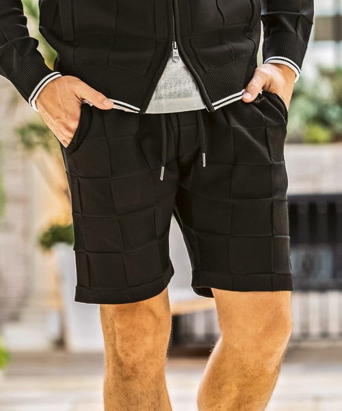 1PIU1UGUALE3  RELAX （ウノピゥウノウグァーレトレ リラックス）の「1PIU1UGUALE3 RELAX(ウノピゥウノウグァーレトレ リラックス)ブロックニットショーツ（その他パンツ・メンズ・ホワイト/サックスブルー/ブラック・XL/L/M/S）」の3枚目の写真