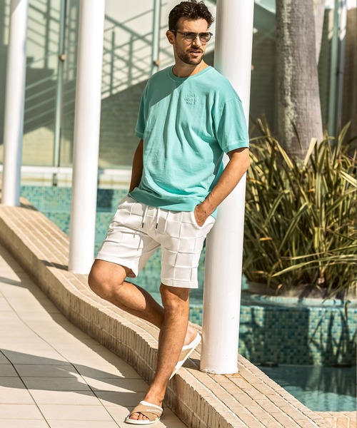 1PIU1UGUALE3  RELAX （ウノピゥウノウグァーレトレ リラックス）の「1PIU1UGUALE3 RELAX(ウノピゥウノウグァーレトレ リラックス)ブロックニットショーツ（その他パンツ・メンズ・ホワイト/サックスブルー/ブラック・XL/L/M/S）」の7枚目の写真