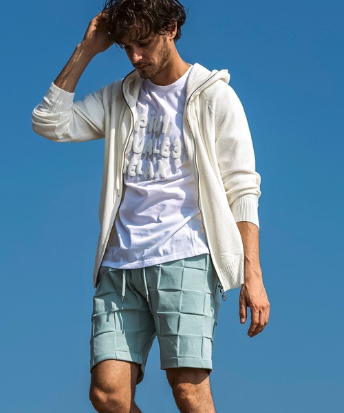 1PIU1UGUALE3  RELAX （ウノピゥウノウグァーレトレ リラックス）の「1PIU1UGUALE3 RELAX(ウノピゥウノウグァーレトレ リラックス)ブロックニットショーツ（その他パンツ・メンズ・ホワイト/サックスブルー/ブラック・XL/L/M/S）」の22枚目の写真