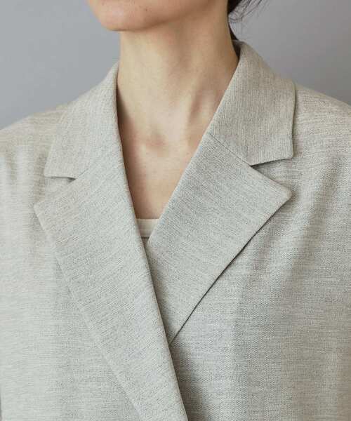 DRESSTERIOR（ドレステリア）の「【セットアップ可/UVカット/接触冷感/吸水速乾】ウォッシャブル リネンライクドルマンジャケット（テーラードジャケット・レディース・ナチュラル/ネイビー・38/36/34）」の19枚目の写真