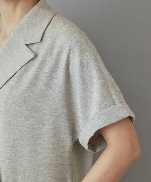 DRESSTERIOR（ドレステリア）の「【セットアップ可/UVカット/接触冷感/吸水速乾】ウォッシャブル リネンライクドルマンジャケット（テーラードジャケット・レディース・ナチュラル/ネイビー・38/36/34）」の20枚目の写真