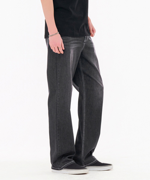 CHASECULT(チェイスカルト)の「男性ブラックインバンディングワイドエージング-FBRK2325C03(デニムパンツ・メンズ・ブラック・92/70/82/76/86)」の3枚目の写真