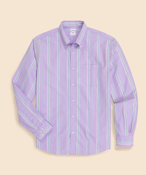 BROOKS BROTHERS(ブルックスブラザーズ)の「コットンポプリン シーズナルパターン フライデーシャツ(シャツ/ブラウス・メンズ・ブルー/パープル/グリーン・X-LARGE/MEDIUM/LARGE/SMALL)」の3枚目の写真