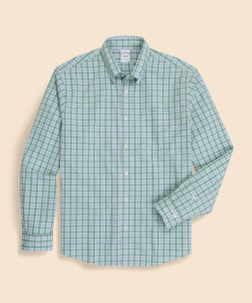 BROOKS BROTHERS(ブルックスブラザーズ)の「コットンポプリン シーズナルパターン フライデーシャツ(シャツ/ブラウス・メンズ・ブルー/パープル/グリーン・X-LARGE/MEDIUM/LARGE/SMALL)」の2枚目の写真