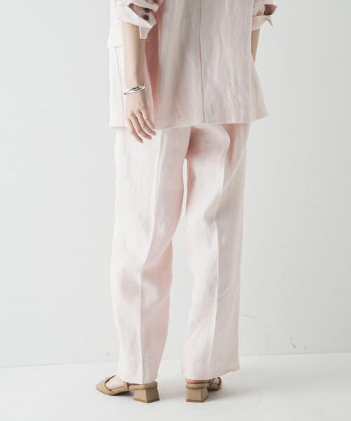 URBAN RESEARCH（アーバンリサーチ）の「オックスリネンストレートパンツ（その他パンツ・レディース・ライトピンク/ライトベージュ・40/38/36）」の6枚目の写真