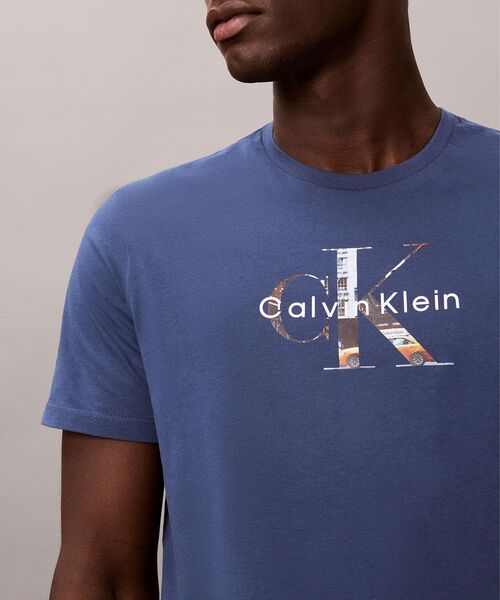Calvin Klein(カルバン・クライン)の「ショートスリーブ 30s CKグラフィックTシャツ(Tシャツ/カットソー・メンズ・ダークブルー/オフホワイト・L/XL/S/M)」の10枚目の写真