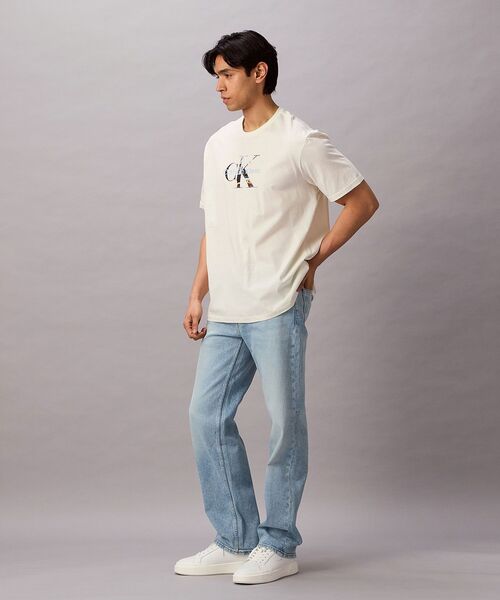 Calvin Klein(カルバン・クライン)の「ショートスリーブ 30s CKグラフィックTシャツ(Tシャツ/カットソー・メンズ・ダークブルー/オフホワイト・L/XL/S/M)」の5枚目の写真
