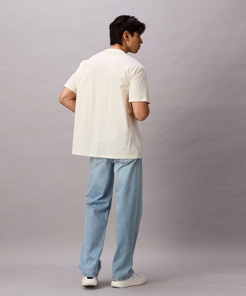 Calvin Klein(カルバン・クライン)の「ショートスリーブ 30s CKグラフィックTシャツ(Tシャツ/カットソー・メンズ・ダークブルー/オフホワイト・L/XL/S/M)」の4枚目の写真