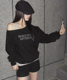 CHICKS（チックス）の「ノニード ワンショルダー スウェット ブラック（スウェット）」