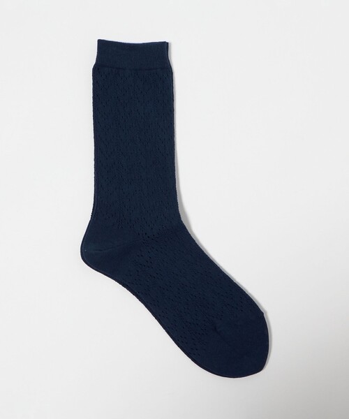 Steven Alan（スティーブンアラン）の「＜en Lille＞かぜかおる MIDDLE SOCKS/ソックス（ソックス/靴下・レディース・ネイビー/オフホワイト・22-24cm）」の2枚目の写真