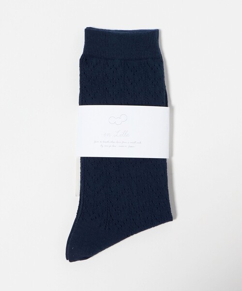 Steven Alan（スティーブンアラン）の「＜en Lille＞かぜかおる MIDDLE SOCKS/ソックス（ソックス/靴下・レディース・ネイビー/オフホワイト・22-24cm）」の6枚目の写真