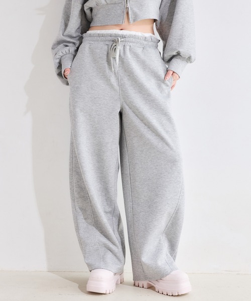 セットアップ可能】ウエストレースカットパンツ（スウェットパンツ