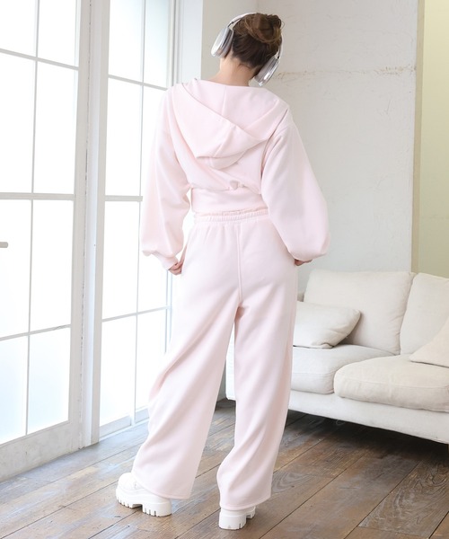 one after another NICE CLAUP(ワンアフターアナザーナイスクラップ)の「【セットアップ可能】ウエストレースカットパンツ(スウェットパンツ・レディース・グレー/ピンク/オフホワイト/サックスブルー/ブラック・SMALL/MEDIUM)」の17枚目の写真