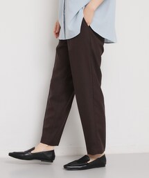 【XS-XL/洗える】オン・オフ問わずきれいに決まる 麻調テーパードパンツ
