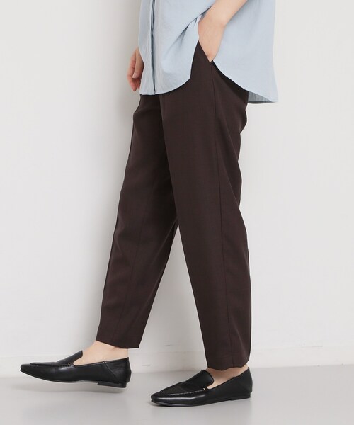 THE SHOP TK (ザ ショップ ティーケー )の「【XS-XL/洗える】オン・オフ問わずきれいに決まる 麻調テーパードパンツ(その他パンツ・レディース・ブラック/ブラウン系その他/ライトベージュ・11/12/13/14/10)」の2枚目の写真