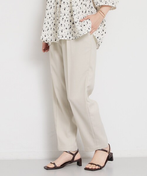 THE SHOP TK (ザ ショップ ティーケー )の「【XS-XL/洗える】オン・オフ問わずきれいに決まる 麻調テーパードパンツ(その他パンツ・レディース・ブラック/ブラウン系その他/ライトベージュ・11/12/13/14/10)」の3枚目の写真