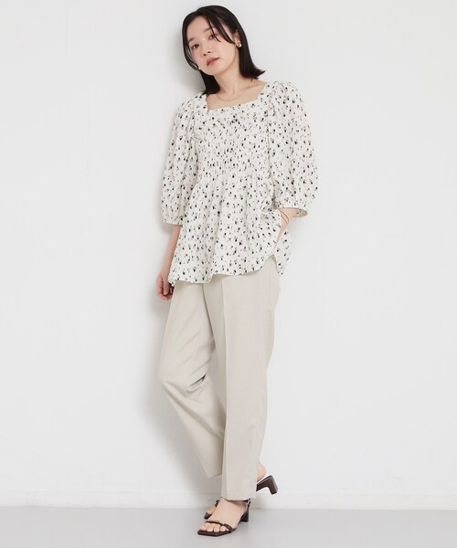 THE SHOP TK (ザ ショップ ティーケー )の「【XS-XL/洗える】オン・オフ問わずきれいに決まる 麻調テーパードパンツ(その他パンツ・レディース・ブラック/ブラウン系その他/ライトベージュ・11/12/13/14/10)」の16枚目の写真