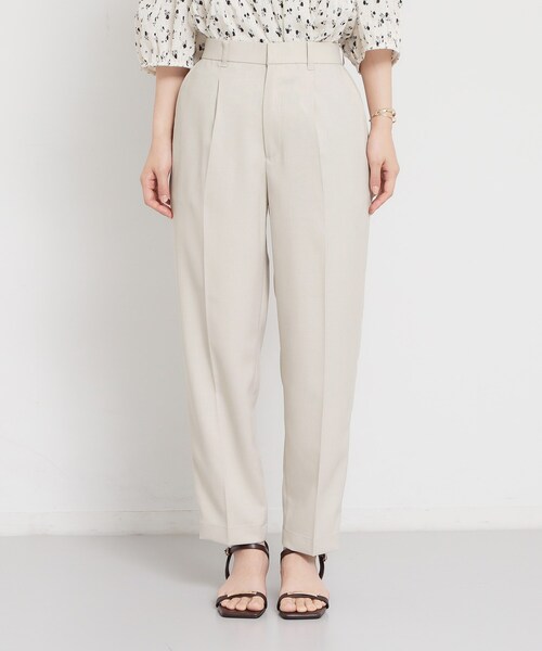 THE SHOP TK (ザ ショップ ティーケー )の「【XS-XL/洗える】オン・オフ問わずきれいに決まる 麻調テーパードパンツ(その他パンツ・レディース・ブラック/ブラウン系その他/ライトベージュ・11/12/13/14/10)」の6枚目の写真