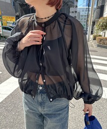 PILIT | シアーボリュームスリーブブルゾン(シャツ/ブラウス)