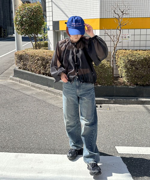 PILIT（ピリット）の「シアーボリュームスリーブブルゾン（シャツ/ブラウス・レディース・イエロー/アイボリー/ブラック・MEDIUM）」の13枚目の写真