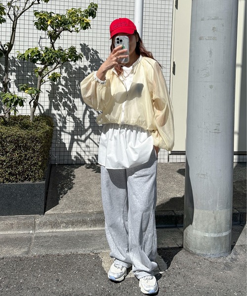 PILIT（ピリット）の「シアーボリュームスリーブブルゾン（シャツ/ブラウス・レディース・イエロー/アイボリー/ブラック・MEDIUM）」の18枚目の写真