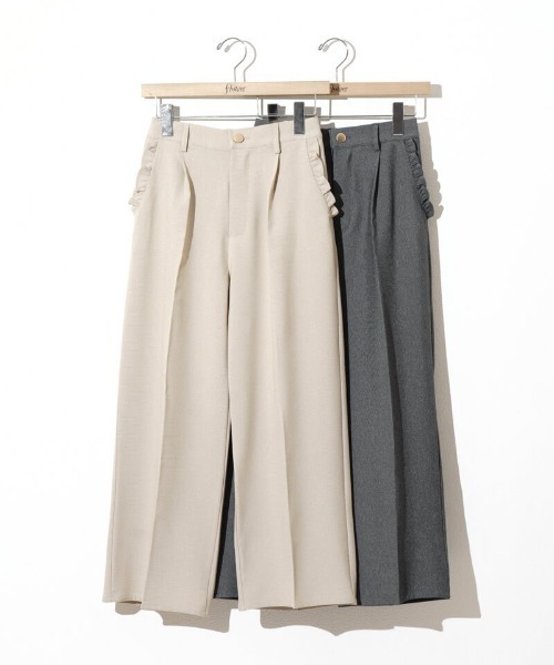 flower（フラワー）の「エニーチェックパンツ（その他パンツ・レディース・ベージュ/ブラック・FREE）」の3枚目の写真