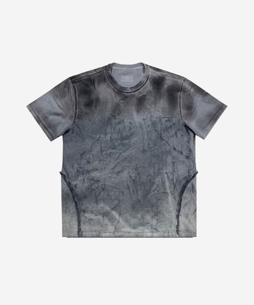 BLR（ビーエルアール）の「Oil Wash Cut-Off Logo Short Sleeve T-Shirt Dark Grey（Tシャツ/カットソー・メンズ・その他・SMALL/MEDIUM/LARGE）」の3枚目の写真