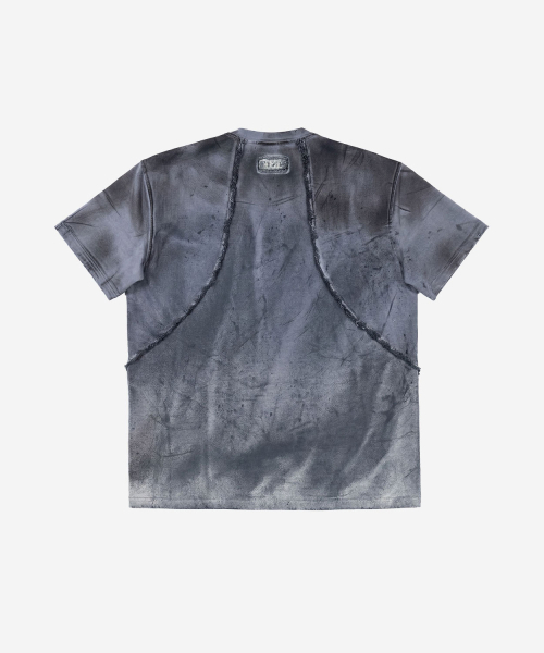 BLR（ビーエルアール）の「Oil Wash Cut-Off Logo Short Sleeve T-Shirt Dark Grey（Tシャツ/カットソー・メンズ・その他・SMALL/MEDIUM/LARGE）」の4枚目の写真
